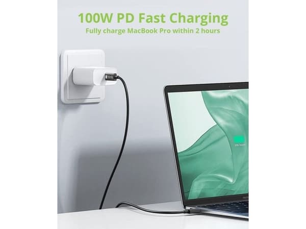 Techly ICOC MUSB40-CMCM08, 0,8 m, USB C, USB C, USB4 Gen 3x2, 40 Gbit/s, Sort