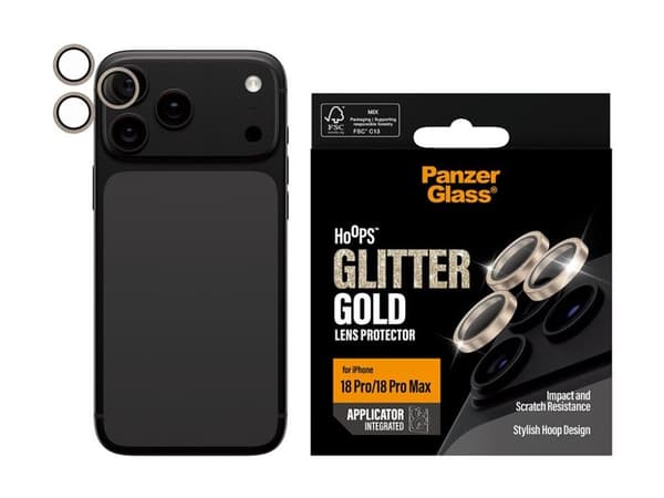 PanzerGlass Hoops - Linsskydd för mobiltelefon - glitterguld