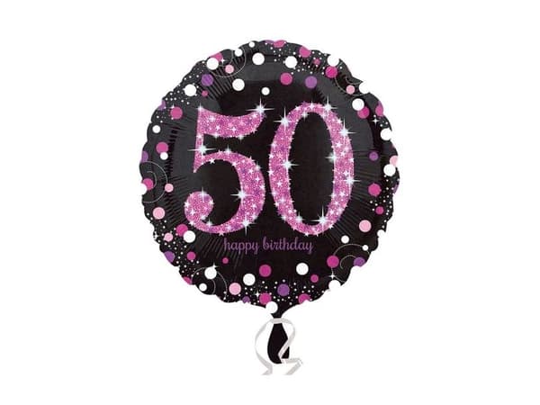 Folioilmapallo 50 vuotta Pink Sparkling