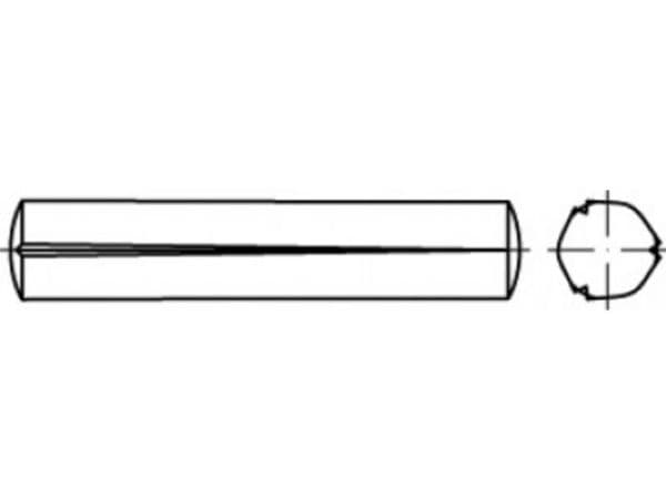 TOOLCRAFT kantskär-/koniska stift 2 mm stål, 250 st