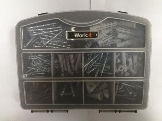 Work-it Work>it® gipsmontasjesett i sortimentskasse med 152 deler