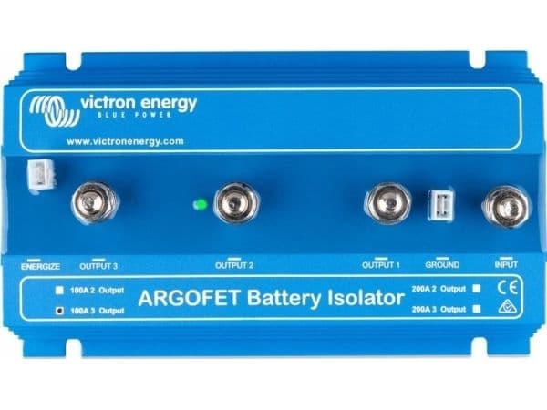 Batteriisolator Argofet 100-3, tre batterier, max laddström 100A