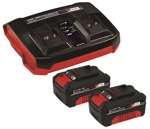 Einhell 2x 4.0Ah & Twincharger Kit PXC, Sisältää paristot