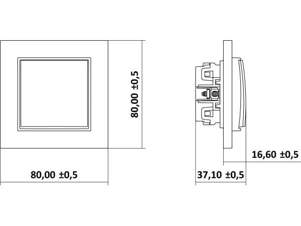 Karlik Mini trappbrytare vit (MWP-3)
