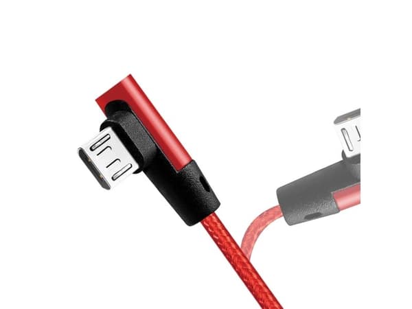 LogiLink CU0149, 0,3 m, USB A, Micro-USB B, USB 2.0, 480 Mbit/s, Röd
