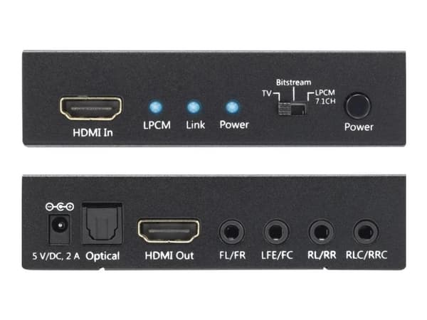 Techly Audio Extractor 7.1 LPCM HDMI 4K UHD 3D IDATA HDMI-EA74K