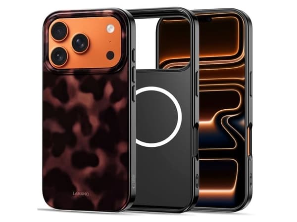 Tech-Protect Lamano MagSafe case for iPhone 17 Pro - black and red