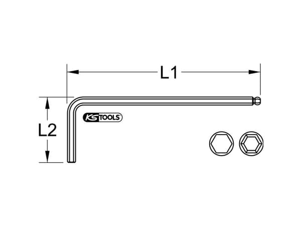 KS Tools 962.0444, 70 mm, 10 g
