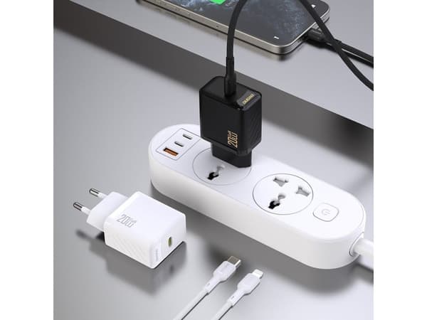 Dudao A26EU Adapter 20Watt GaN 1xUSB-C Hvid