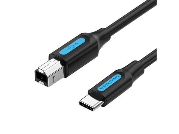 USB-kabel Vention USB-C til USB-B 2 m svart (CQUBH)