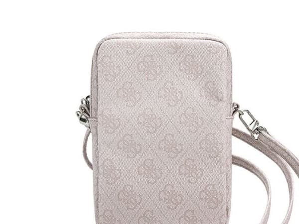 Guess Zip 4G triangelformad väska - rosa