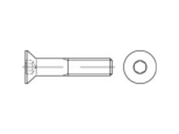 TOOLCRAFT 1069139 countersunkskruer M12 80 mm innvendig sekskant rustfritt stål A2 50 stk