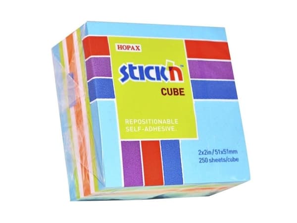 Notes Stick'N Mini Cube blå 51x51mm 250blade - (12 stk.)