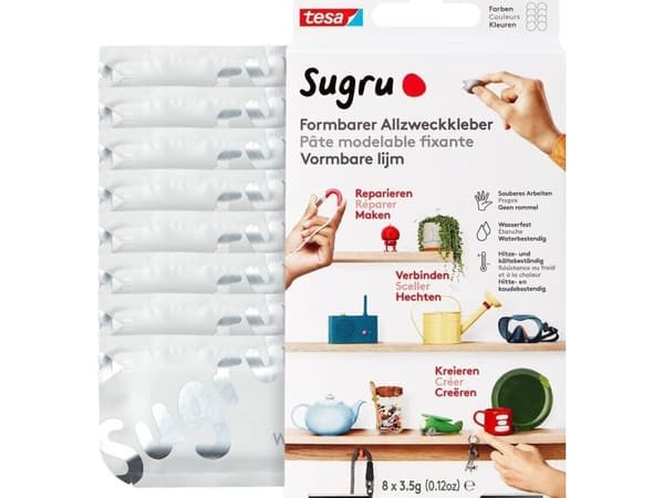 tesa Sugru formbar universallim 8-pak hvit