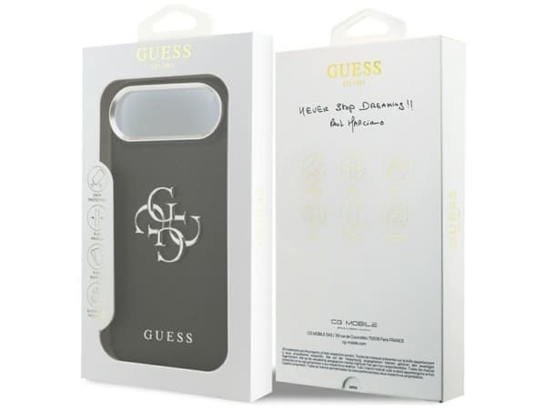Guess Grained Big 4G Classic Logo-deksel til iPhone 17 Air - svart