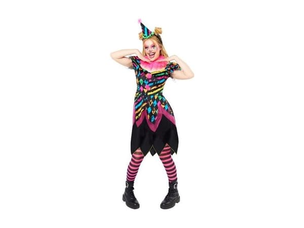 Funhouse Neon klovnekostume