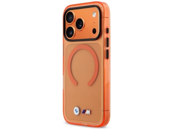 BMW M IML Metal Logos MagSafe-deksel til iPhone 17 Pro Max – Pro Orange