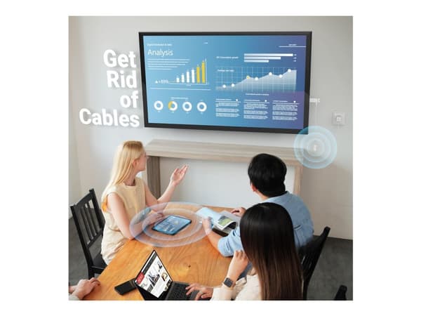 j5create ScreenCast 4K JVAW76MAX - Trådløs video/lyd-utvider - HDMI - opp til 15 m