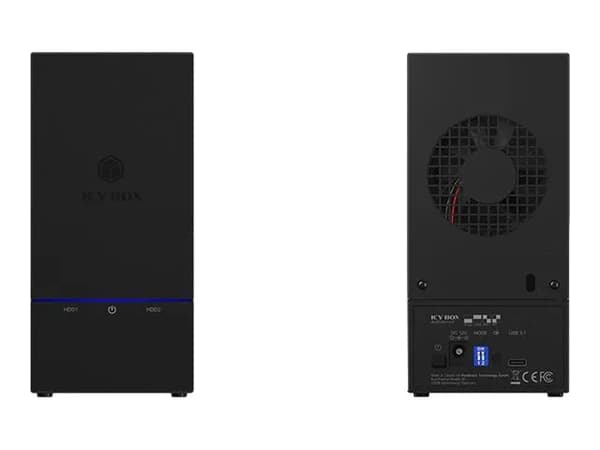 ICY BOX IB-RD3621-C31 - Hårddiskarray - 2 fack (SATA-600) - USB 3.1 Gen 2 (extern)