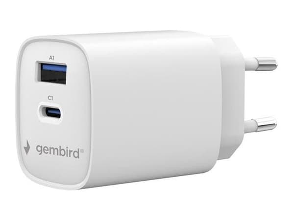 Gembird 2-portars 45W USB-snabbladdare