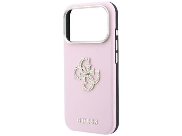 Etui Guess Smooth & Big Strass Logo do iPhone 18 Pro Max / 17 Pro Max rózowy