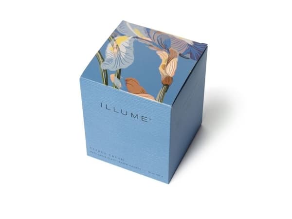 ILLUME Citrus Crush Box Glass Candle, Blå,