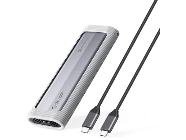 M.2 NVME/NGFF USB-C 6Gbps/10Gbps -asemapaikka - harmaa