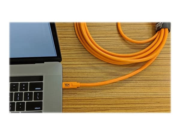 Tether Tools CUC2515-ORG, 4,6 m, USB C, Micro-USB B, USB 2.0, 0,48 Gbit/s, Oranssi