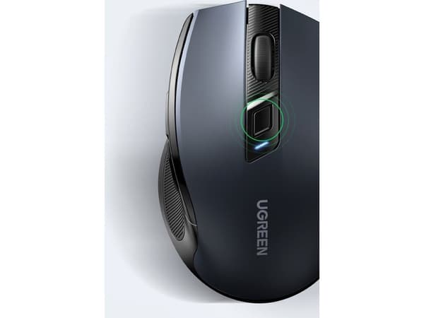 Ugreen MU006, Högerhand, Optisk, RF Trådlös, 4000 DPI, Svart