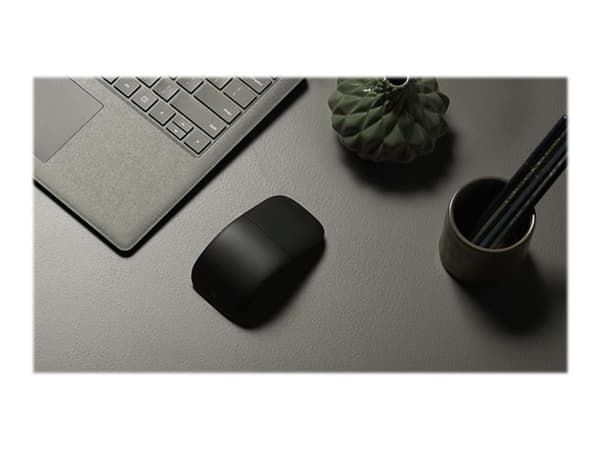 Microsoft Surface Arc Mouse - Mus - optinen - 2 knapper - trådløs - Bluetooth 4.1 - sort - kommerciel