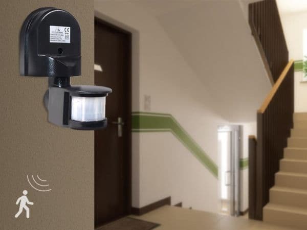 Maclean motion and dusk wall sensor, 180°, max. 1200W, gray, MCE25 GR