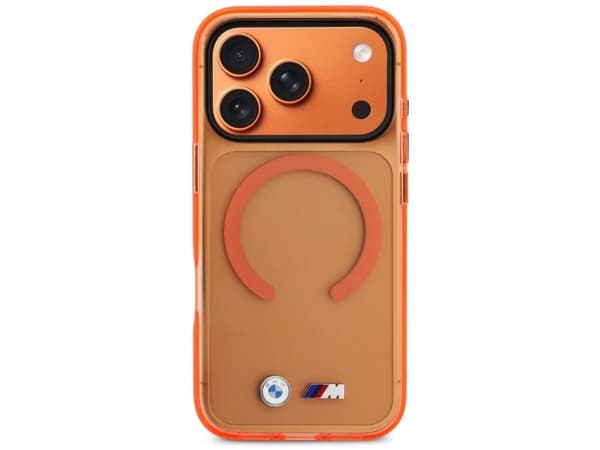 BMW M IML Metal Logos MagSafe-deksel til iPhone 17 Pro Max – Pro Orange