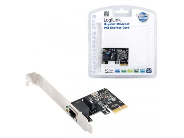 LogiLink PC0029A, Intern, Kabel, PCI Express, Ethernet, 1000 Mbit/s, Grön
