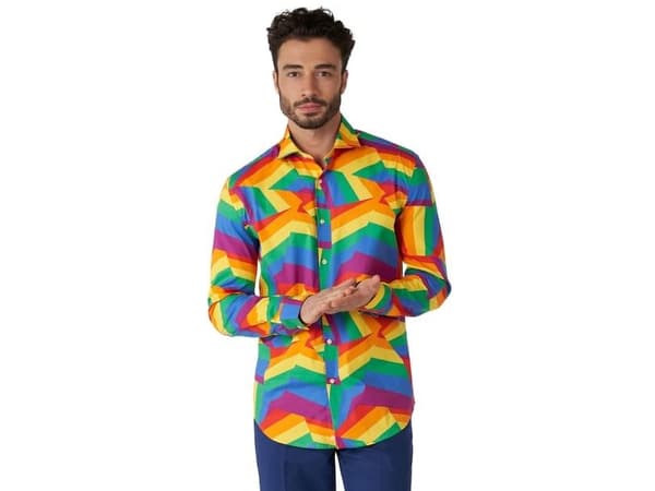 OppoSuit Zig Zag Rainbow skjorte