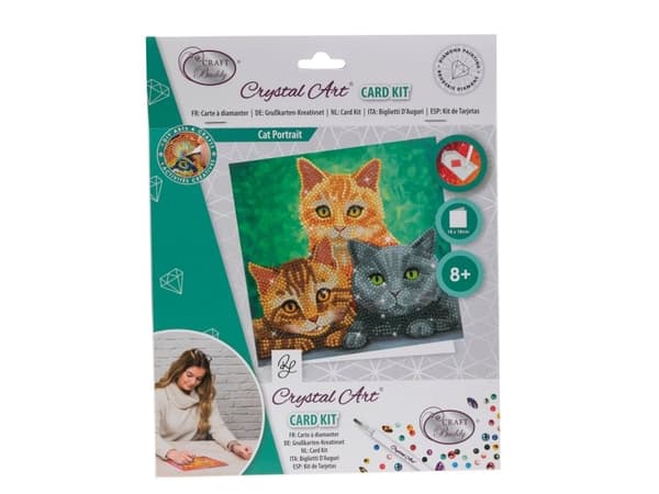 Katteportrett, Crystal Art Card-sett