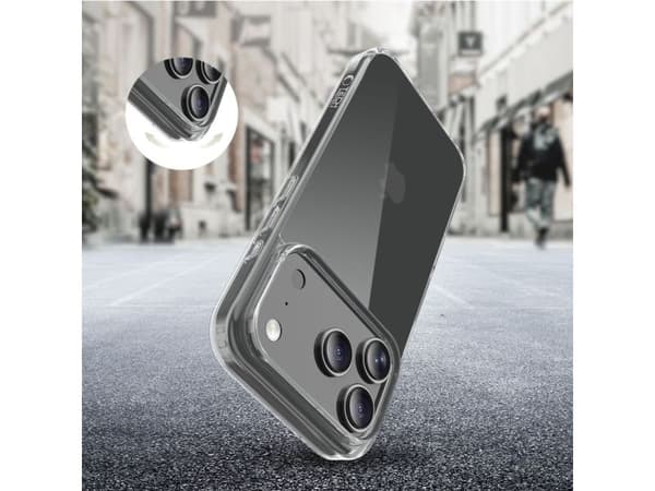 "Tech-Protect FlexAir" hibridinis dėklas, skirtas "iPhone 17 Pro" - skaidrus