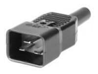 MicroConnect - Strøm-konnektor - IEC 60320 C20 - sort