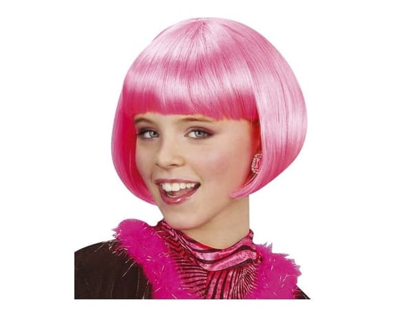 Neonrosa parykk, barn