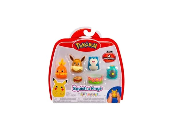 SQUISHALONGS POKEMON 4 PK PIKACHU/GENGAR