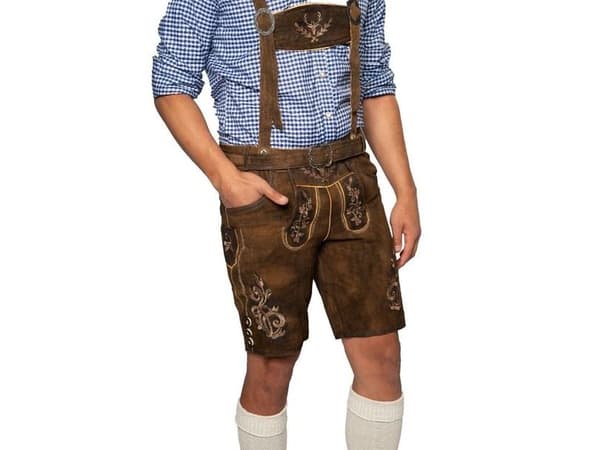 Brune korte lederhosen