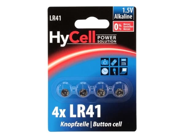 Batteri LR41 K4 1,5V Alkaline knapcelle