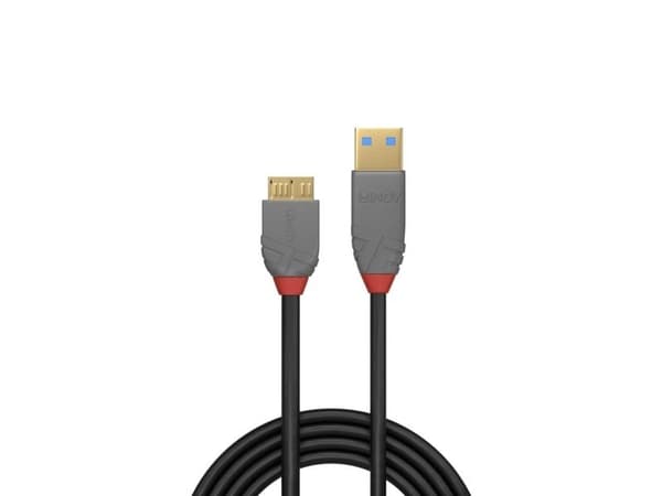Lindy 36768, 3 m, USB A, Micro-USB B, USB 3.2 Gen 1 (3.1 Gen 1), 5 Gbit/s, Musta