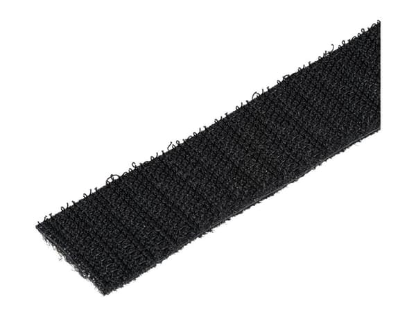 StarTech.com 50ft. Hook and Loop Roll - Cut-to-Size Reusable Cable Ties - Bulk Industrial Wire Fastener Tape - Adjustable Fabric Wraps - Black (HKL...