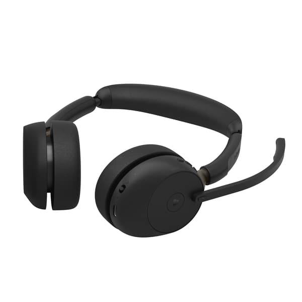 Jabra Evolve3 65 MS Stereo - Headset - på örat - Bluetooth - trådlös, kabelansluten - USB-C via Bluetooth-adapter, USB-C - Optimerat för Microsoft ...