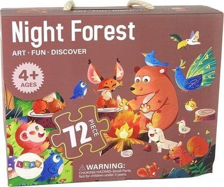 LeanToys Kids Puzzle Metsän eläimet 72 Elem
