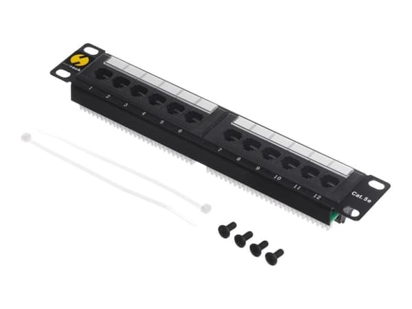 Netrack - Patch-panel - rackmontering - CAT 5e - UTP - RJ-45 X 12 - 10"