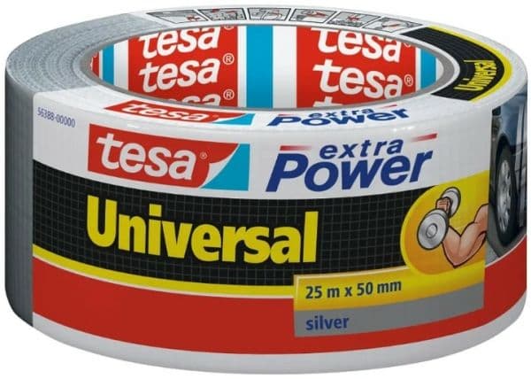 Tejp tesa extra power universal, 50 mm x 25 m, silver