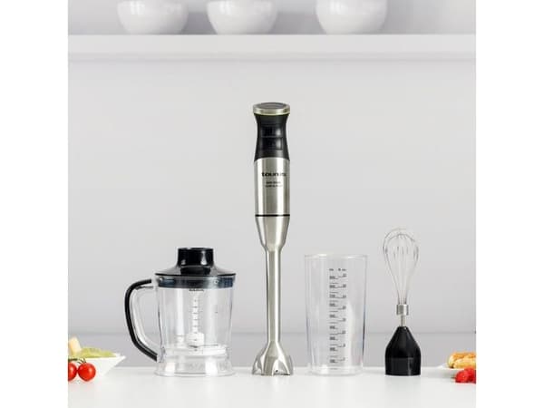 Taurus BAPI 1500 LUXE XL PLUS, Bærbar blender, Isknusing, 1500 W, Svart, Rustfritt stål