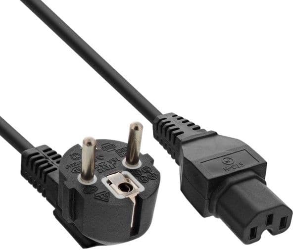 InLine 16810E, 3 m, CEE7/7, C15-kontakt