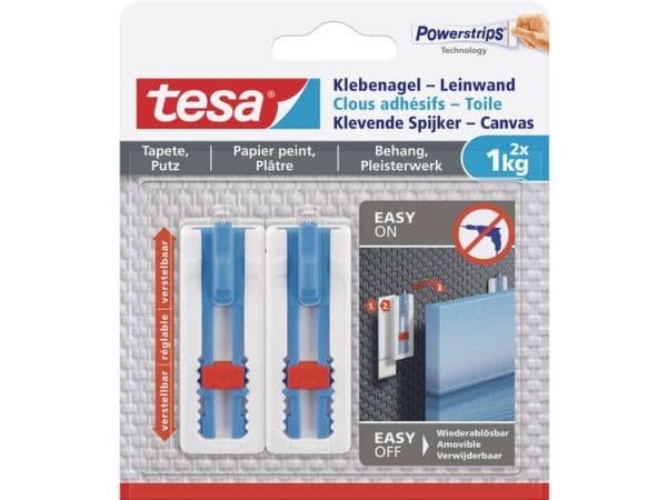 Tesa självhäftande spik duk för tapeter & puts (1 kg)